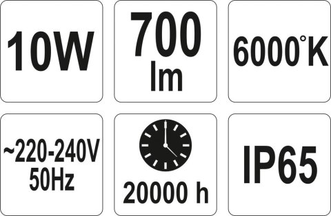 REFLEKTOR DIODOWY PRZENOŚNY 10W 700LM COB