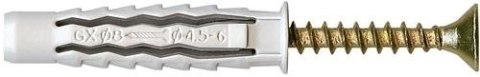 DYBEL UNIWERSALNY ŁEB Z NACIĘCIEM KRZYŻOWYM GXK 8/80MM