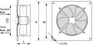 WENTYLATOR RUDI 38 1F