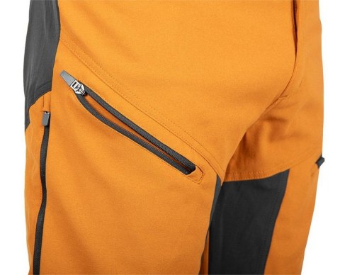 SPODNIE ROBOCZE OUTDOOR 4 WAY STRETCH MUSZTARD-SZARE ROZ XXL