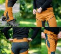 SPODNIE ROBOCZE OUTDOOR 4 WAY STRETCH MUSZTARD-SZARE ROZ XXL