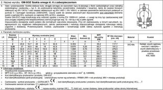 SZEKLA OMEGA Z ZABEZPIECZENIEM KL.6 GM-SOZ 12.0T WLL