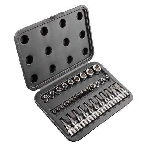 BIT, GROT, KOŃCÓWKA TORX 3/8 ZESTAW 34SZT