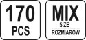 WKRĘTY PODKŁADKI DO KAROSERII MIX 170SZT