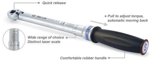 KLUCZ DYNANOMETRYCZNY Z PRZYCISKIEM 3/4'' 200-1000NM