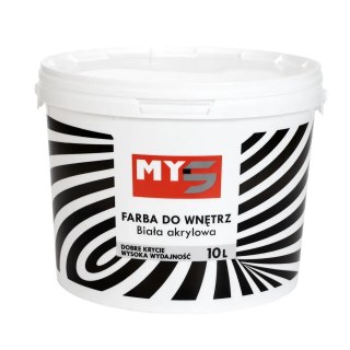 FARBA AKRYLOWA DO WNĘTRZ BIAŁA MY5 10L