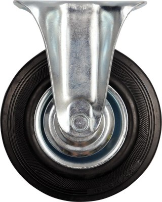 KÓŁKO STAŁE Z CZARNĄ GUMĄ 125MM