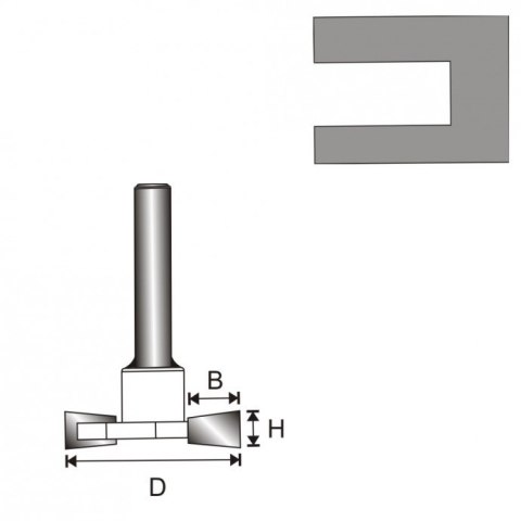 FREZ ROWKUJĄCY T T12 D32 H6.35 B9.4MM
