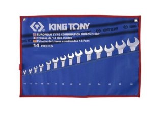 KOMPLET KLUCZY PŁASKO-OCZK. CALOWYCH 14 SZTUK 3/8''-1-1/4''