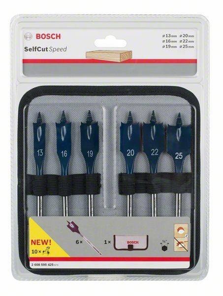 ZESTAW WIERTEŁ 6-SZT SELF CUT SPEED 13,16,19,20,22,25