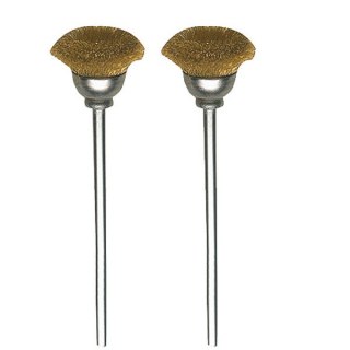 SZCZOTKI DRUCIANE 13 MM GARNKOWE MOSIĄDZ 2 SZT.
