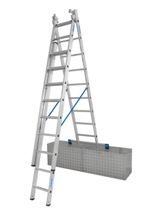 DRABINA ALUMINIOWA 3-ELEMENTOWA STABILO 3*9 SZCZEBLI