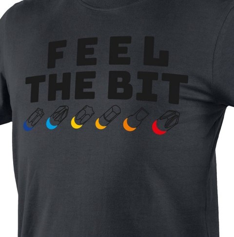T-SHIRT Z NADRUKIEM FEEL THE BIT ROZMIAR XXL