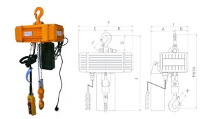 WCIĄGNIK ŁAŃCUCHOWY ELEKTRYCZNY WLL-500KG HP-5M