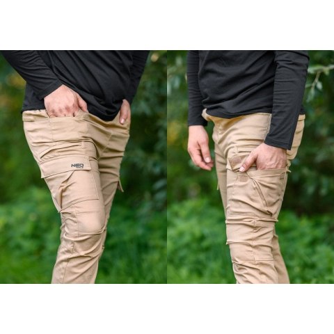 SPODNIE ROBOCZE OUTDOOR TYPU JOGGER BEŻOWE ROZMIAR XS