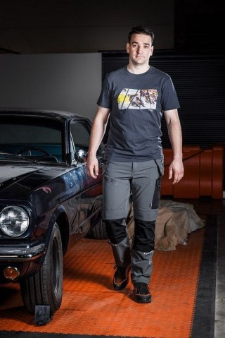 T-SHIRT Z NADRUKIEM MOTOR ROZMIAR L