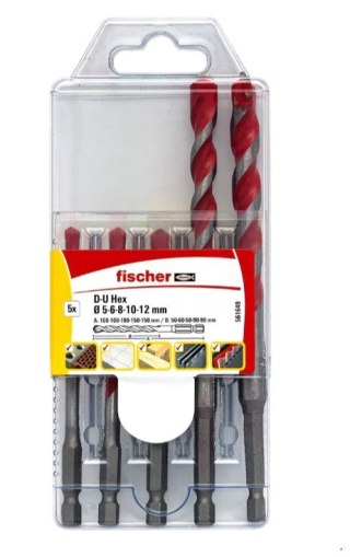 ZESTAW WIERTEŁ UNIWERSLANYCH D-U HEX SET 5-12 MM