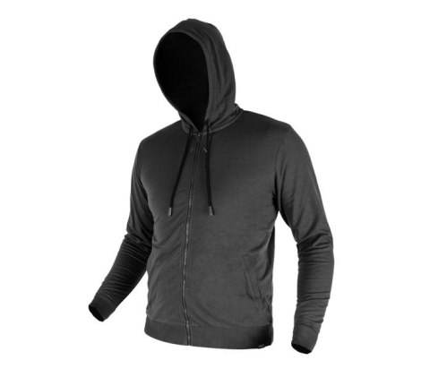 BLUZA ROZPINANA Z KAPTUREM COMFORT SZARA ROZMIAR S
