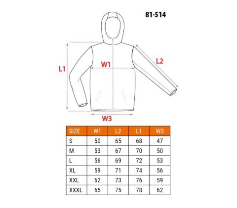 BLUZA ROZPINANA Z KAPTUREM COMFORT SZARA ROZMIAR S
