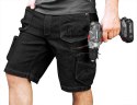 KRÓTKIE SPODENKI ROBOCZE DENIM, CZARNE L