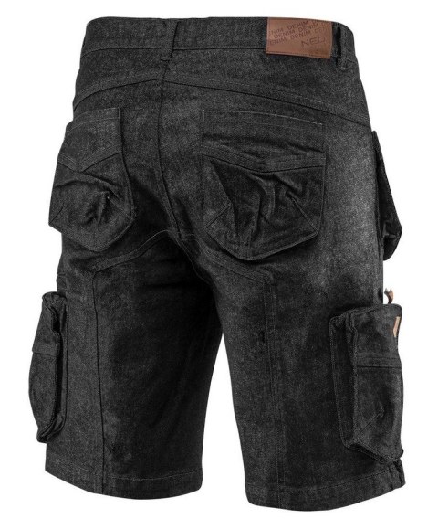 KRÓTKIE SPODENKI ROBOCZE DENIM, CZARNE L