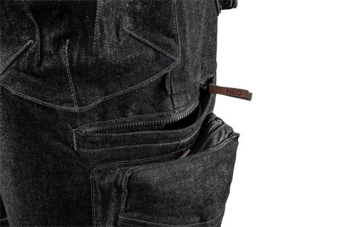 KRÓTKIE SPODENKI ROBOCZE DENIM, CZARNE L