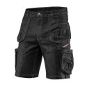 KRÓTKIE SPODENKI ROBOCZE DENIM, CZARNE M