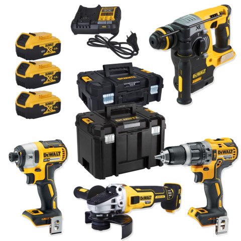 ZESTAW COMBO 18V DCG405+DCH273+DCD796+DCF887+3*5.0AH TSTAK