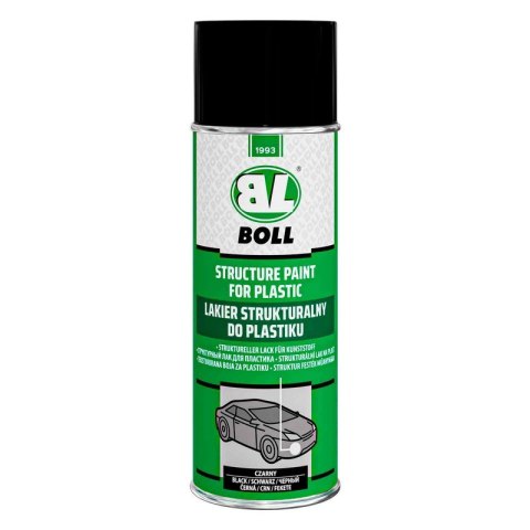 LAKIER STRUKTURALNY DO PLASTIKU BOLL CZARNY SPRAY 400ML.