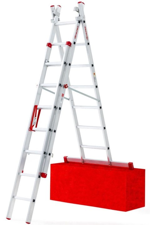 DRABINA TRZYELEMENTOWA 3X8 SZCZEBLI AK250.3SC - F. SCHODOWA