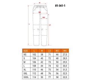 SPODNIE ROBOCZE DENIM WZMOCNIENIA CORDURA, GRANATOWE, ROZ. L