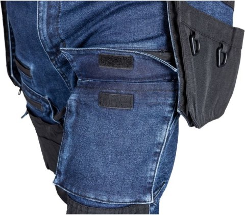 SPODNIE ROBOCZE DENIM WZMOCNIENIA CORDURA, GRANATOWE, ROZ. L
