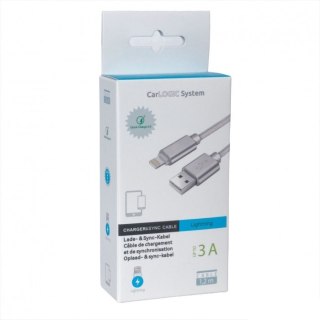 KABEL USB A - IPHONE LIGHTNING 3A 1.2M TRANSFER DATA WHITE