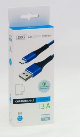 KABEL USB A - MICRO USB, BLUE 1M