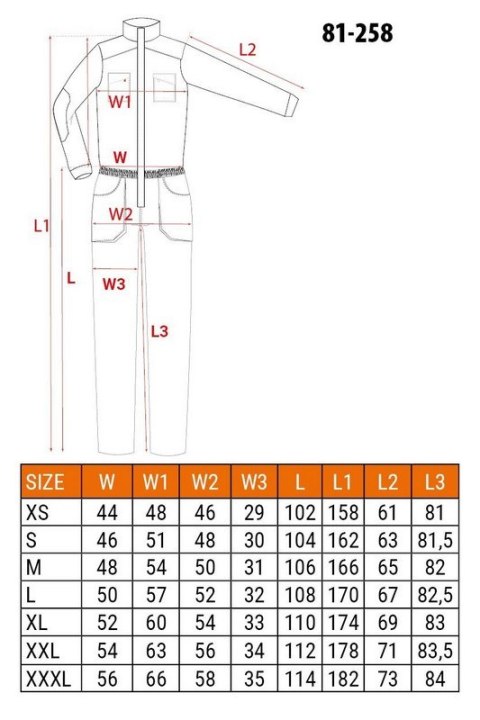 KOMBINEZON ROBOCZY HD SLIM ROZMIAR L