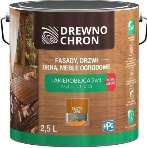 LAKIEROBEJCA ZEWNĘTRZNA 2W1 DĄB ZŁOTY 2.5L