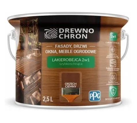 LAKIEROBEJCA ZEWNĘTRZNA 2W1 ORZECH CIEMNY 2.5L