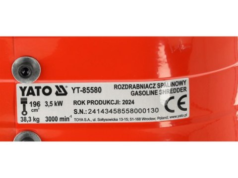 ROZDRABNIACZ SPALINOWY DO GAŁĘZI FI45MM, 4.76KM