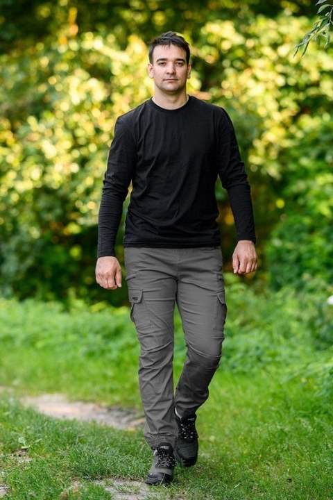 SPODNIE ROBOCZE OUTDOOR TYPU JOGGER SZARE ROZMIAR XXL