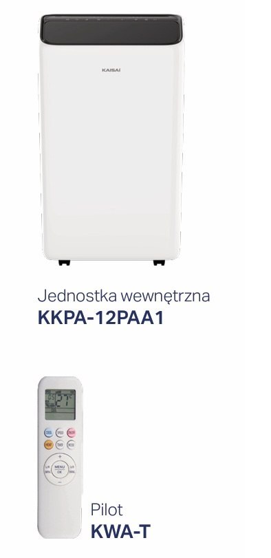 KLIMATYZATOR KAISAI PRZENOŚNY KKPA-12PAA1 3.4KW