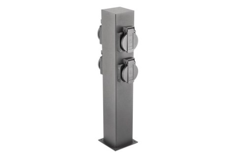 LAMPA OGRODOWA LARGO-P 36 GNIAZDO SCHUKO SŁUPEK GRAFIT