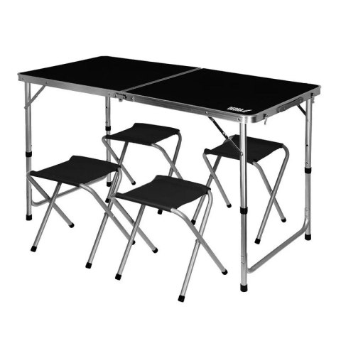 STÓŁ CAMPING SKŁADANY + 4 STOŁKI 120*60*54CM
