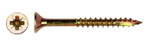 WKRĘT DO DREWNA OCYNK ŻÓŁTY NIEPEŁNY GWINT 6.0*200MM PZ3