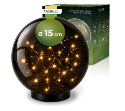 LAMPA SOLARNA KULA PRZYPALANA GLORIS 15CM - 3000K