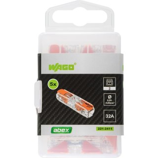SZYBKOZŁĄCZKA WAGO 221-2411 2*0.2-4MM2, 5 SZT